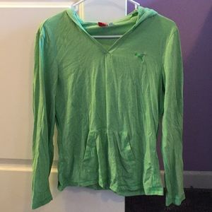 Green Puma T-shirt Hoodie